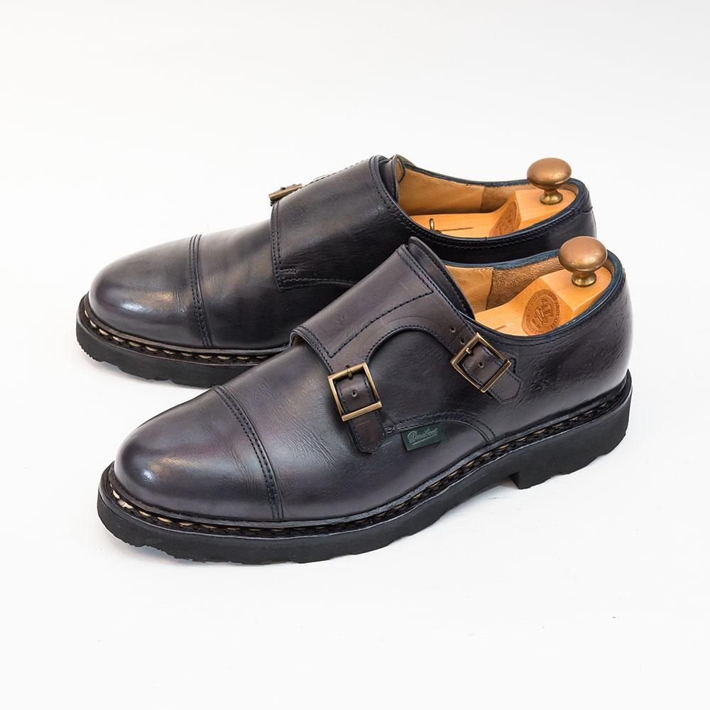 パラブーツ WILLIAM【ウィリアム】 ダブルモンク リスレザー ネイビー
