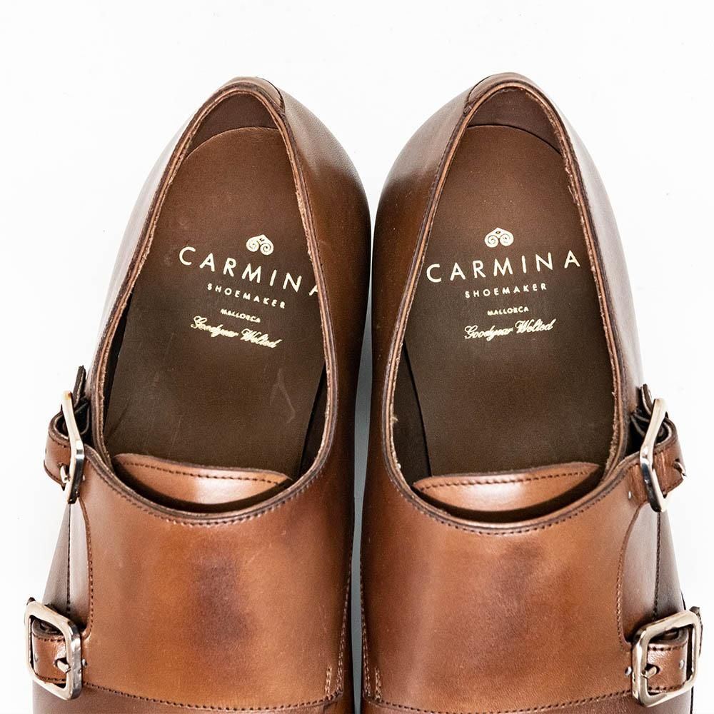 カルミナ 10003 ダブルモンク モンクストラップ ブラウン サイズ6
