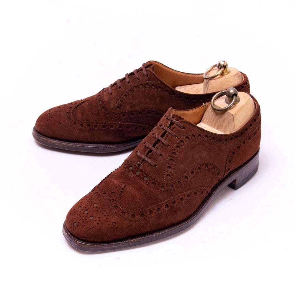 チャーチ BURWOOD(バーウッド)フルブローグ スエード ブラウン 3都市