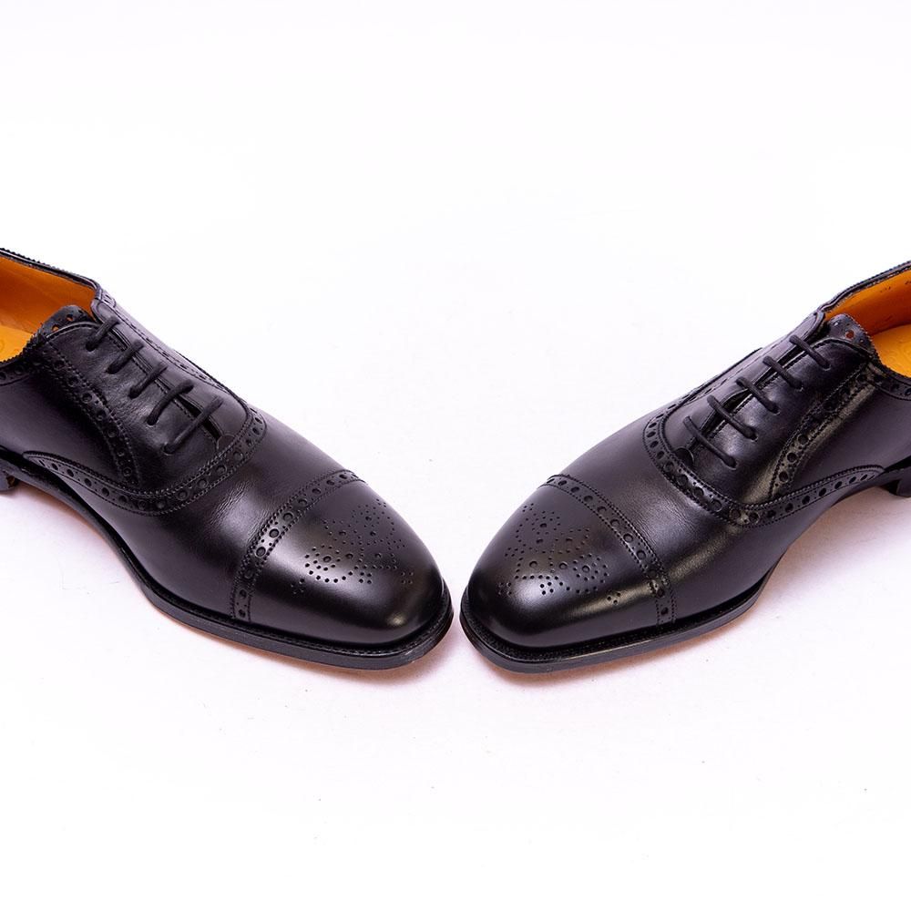 グレンソン セミブローグ ブラック FOOTMASTER サイズ6.5 - 中古革靴