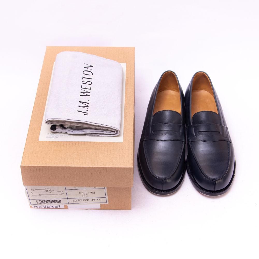 ジェイエムウエストン 180 シグニチャーローファー ネイビー ブルー