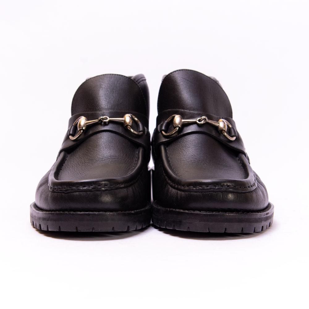 グッチ ホースビット チャッカブーツ ブラック サイズ40.5E - 中古革靴