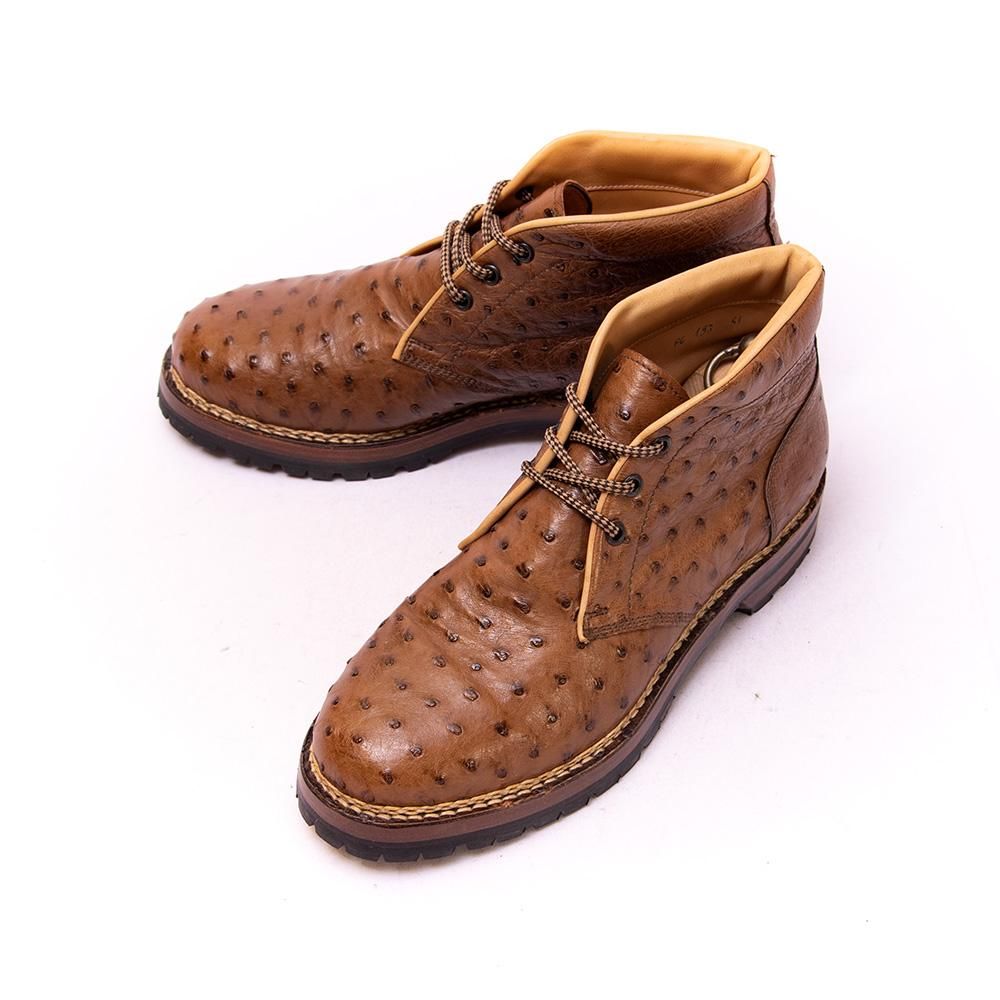 フラテッリ ジャコメッティ FG193 チャッカブーツ オーストリッチ