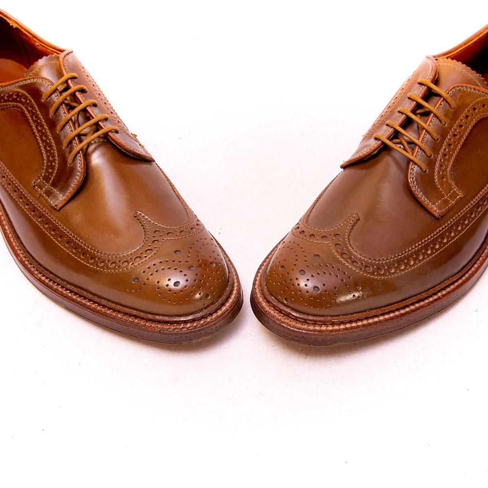 オールデン 97891 ロングウィングチップ フルブローグ ウイスキー