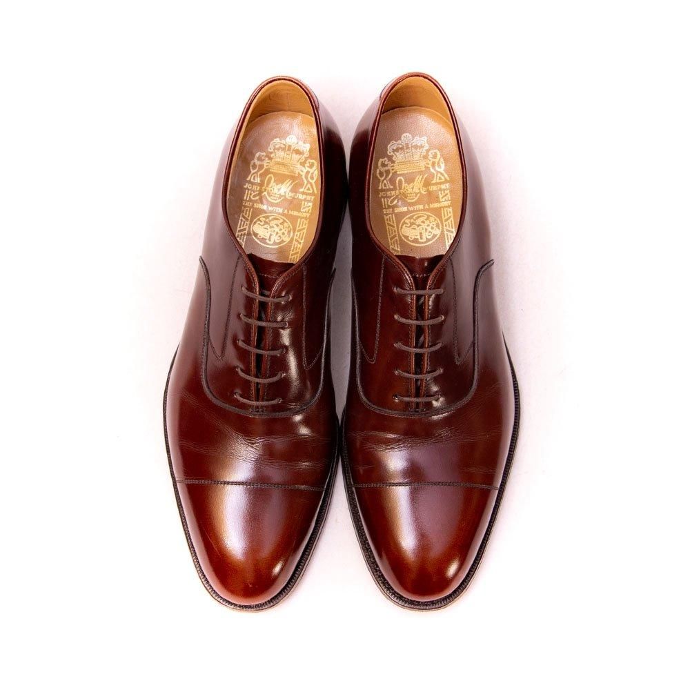 ジョンストン&マーフィー ストレートチップ ブラウン CROWN