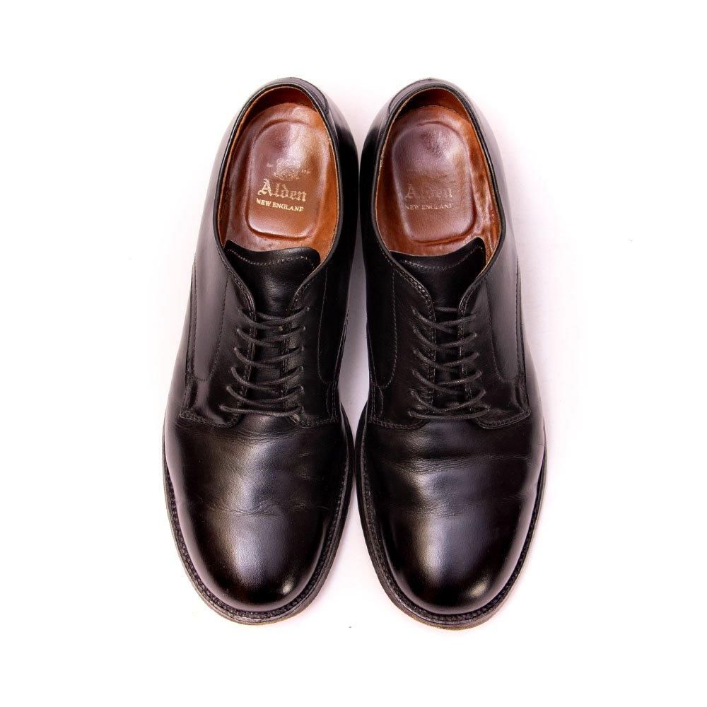 オールデン 53711 プレーントゥ ブラック ミリタリーラスト サイズ9D