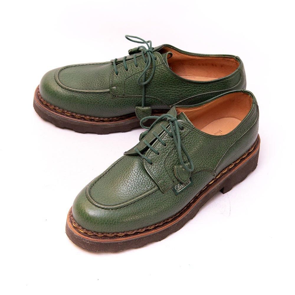 パラブーツ CHAMADE(シャマード) Uチップ グリーン グレインレザー 98