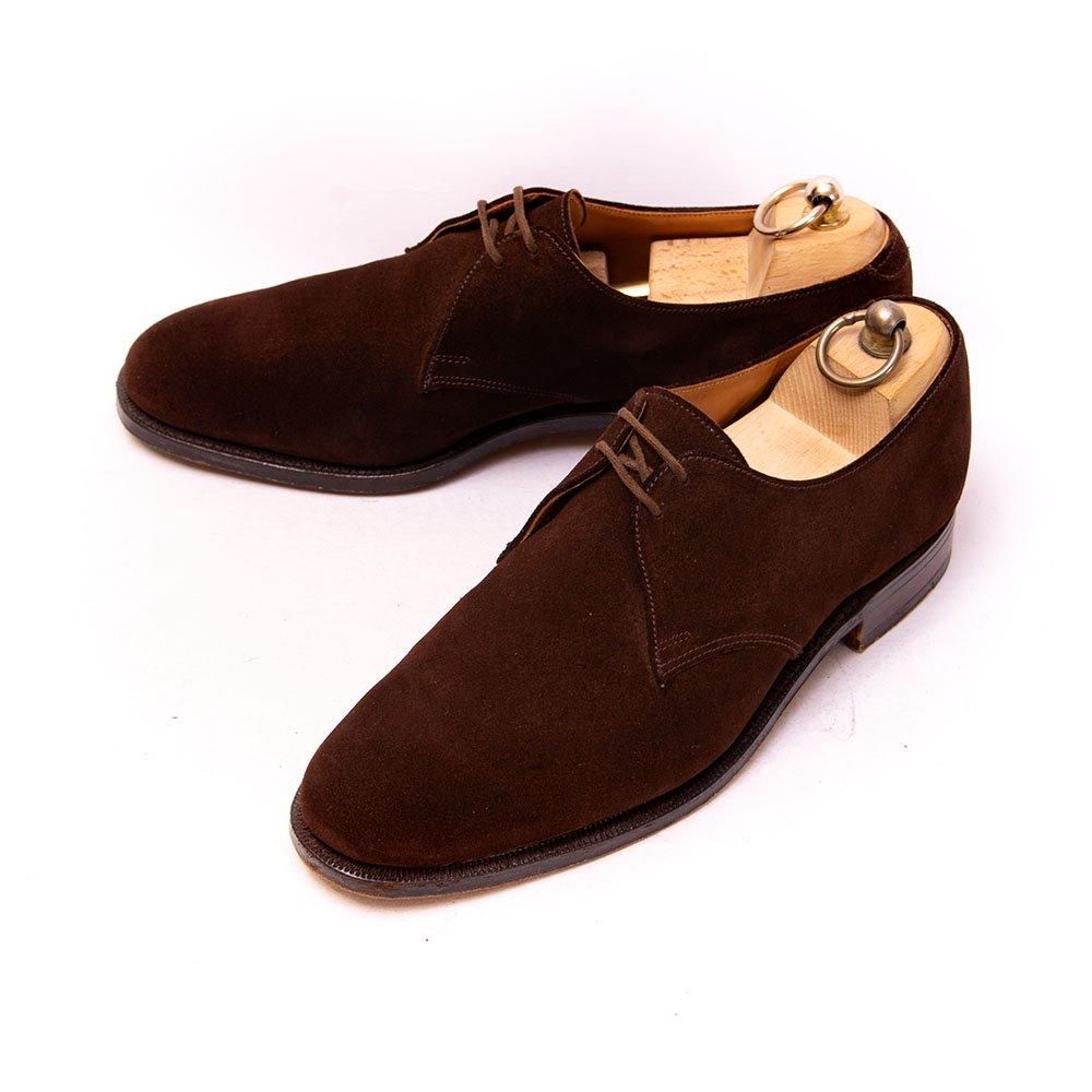 クロケット＆ジョーンズ プレーントゥ Vフロント ダークブラウン