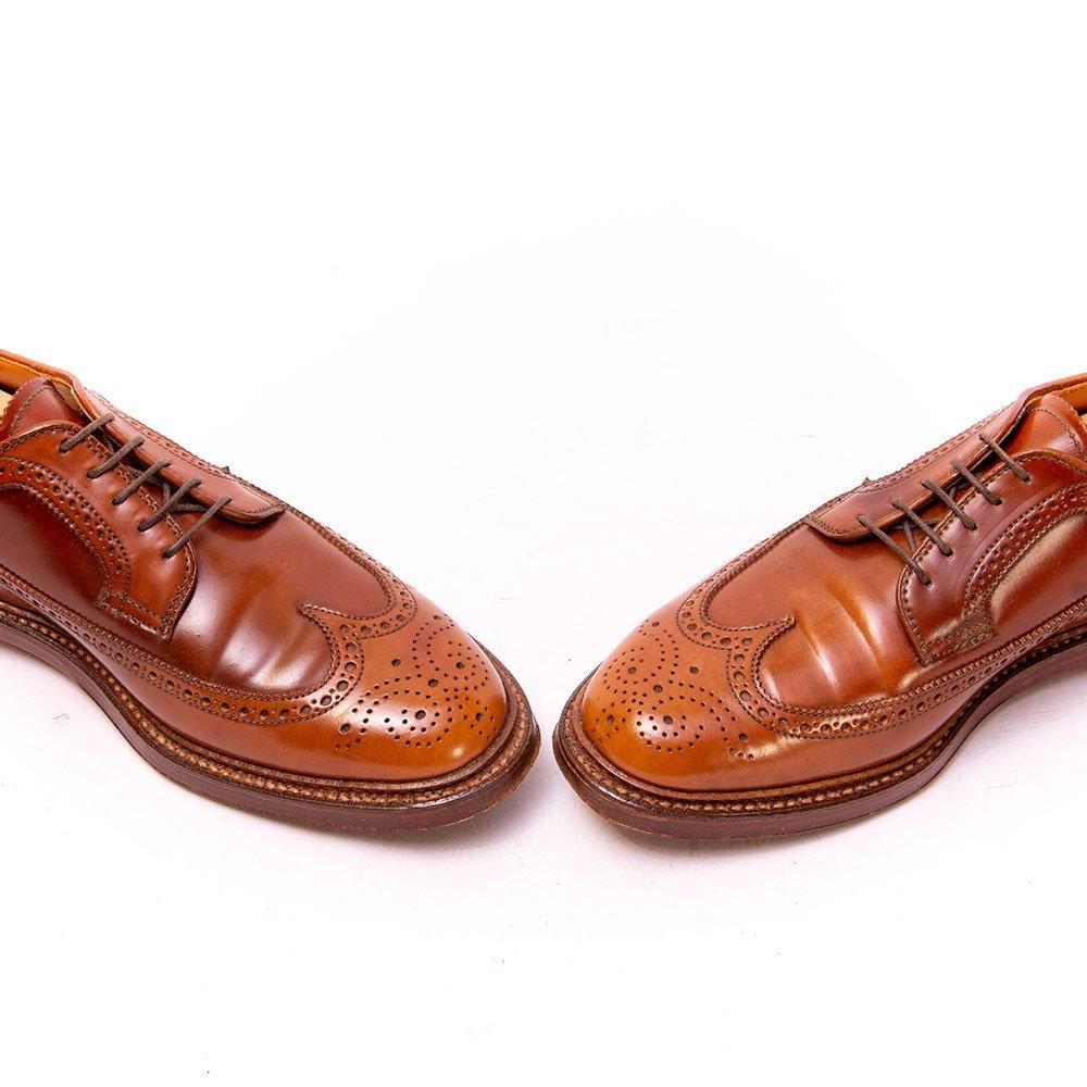 オールデン 97891 ロングウイングチップ フルブローグ ウイスキー