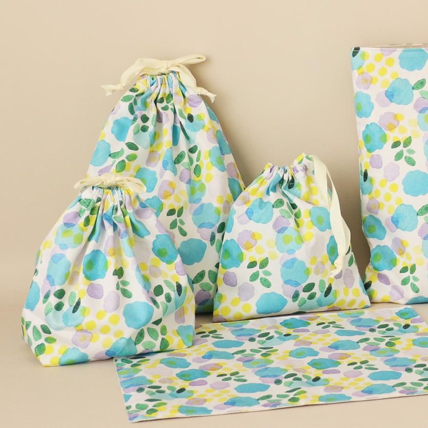 入園・入学グッズ手作りキット（6点セット）fiori／ターコイズブルー