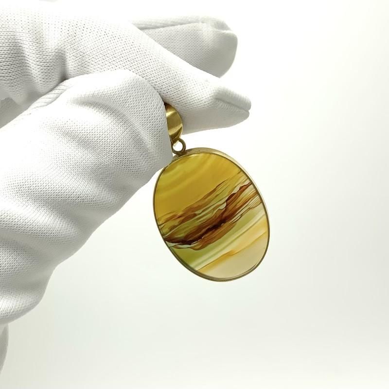 めのう ペンダントトップ/K18 】 瑪瑙 メノウ agate アゲート 天然石