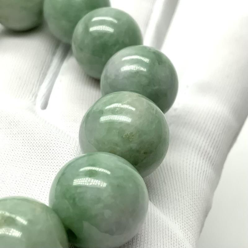 糸魚川翡翠 ブレスレット 13mm玉 】 糸魚川産翡翠 限定 一点物 天然石