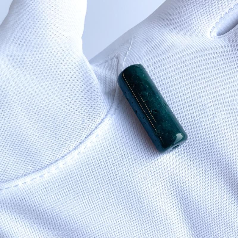 碧玉 管玉 AA 】 出雲石 国産 花仙山 青めのう 緑 くだたま 限定 希少