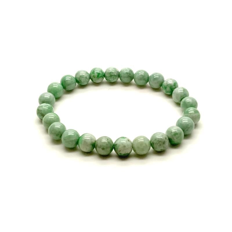 糸魚川翡翠 ブレスレット 8mm玉 】 糸魚川産翡翠 限定 一点物 天然石