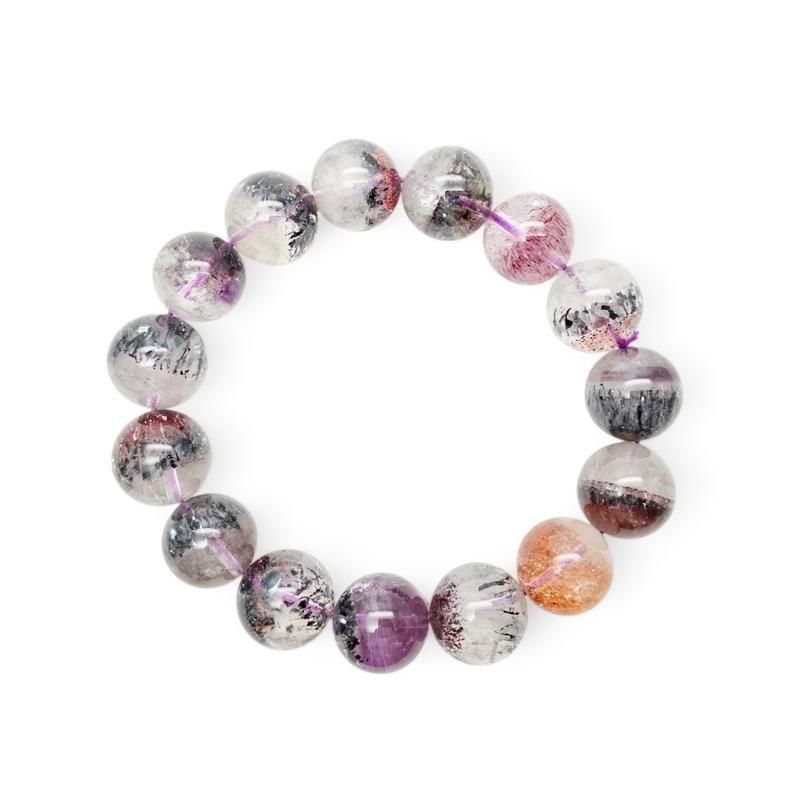 スーパーセブン ブレスレット ブラック 14.5mm 】| めのうの店川島