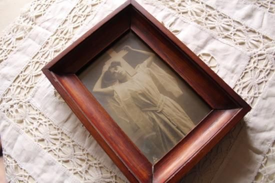 アンティーク 木製フォトフレーム