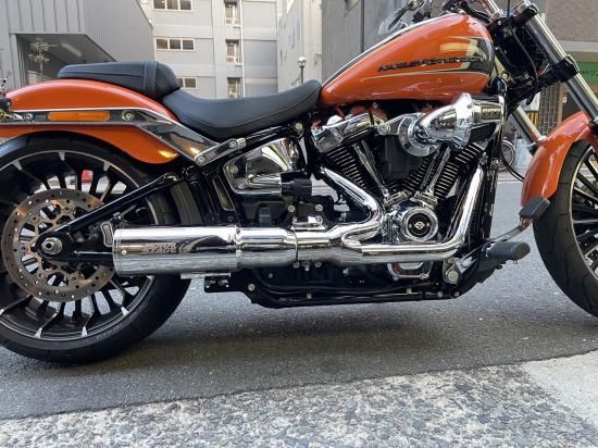 ハーレー】ソフテイル用マフラー Wベビーバズーカ｜スリップオン