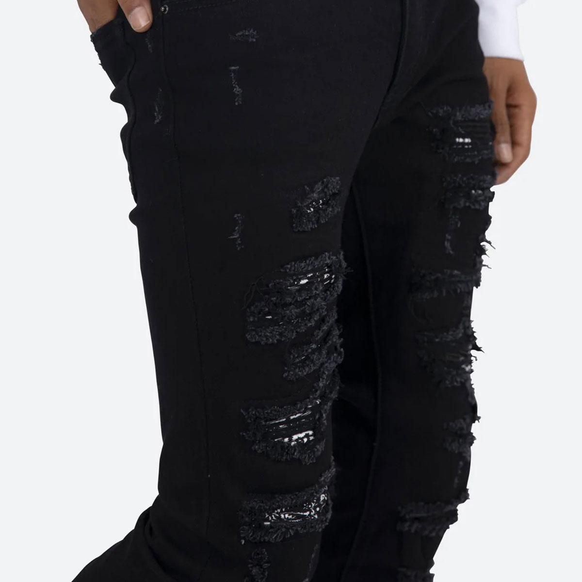 mnml] X165 Paisley Stretch Denim Black/Black (28～38インチ) - DOPE