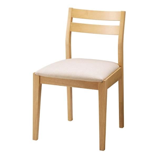 天然木ラバーウッド ダイニングチェア DC-134 (ナチュラル/ウッディ