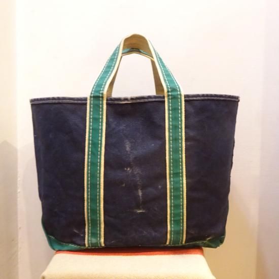 80年代製 エルエルビーン デラックストート ネイビー×グリーン ボート