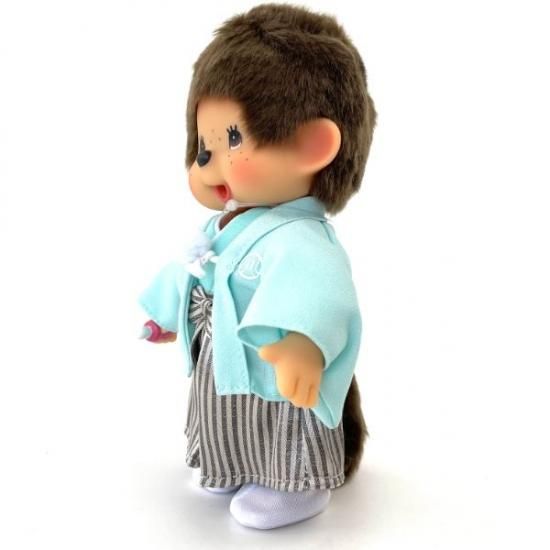 モンチッチ ぬいぐるみ 紋付袴 男の子 Sサイズ 着物 セキグチ ブルー