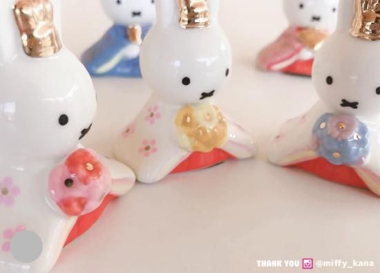 ミッフィー miffy 磁器五人飾り 雛人形 節句人形 吉徳
