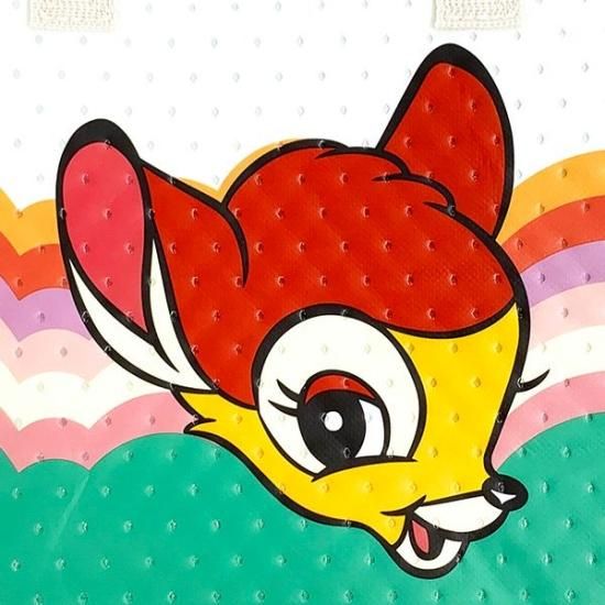 ディズニー レトロシリーズ バンビ 不織布保冷 バッグ ランチバッグ