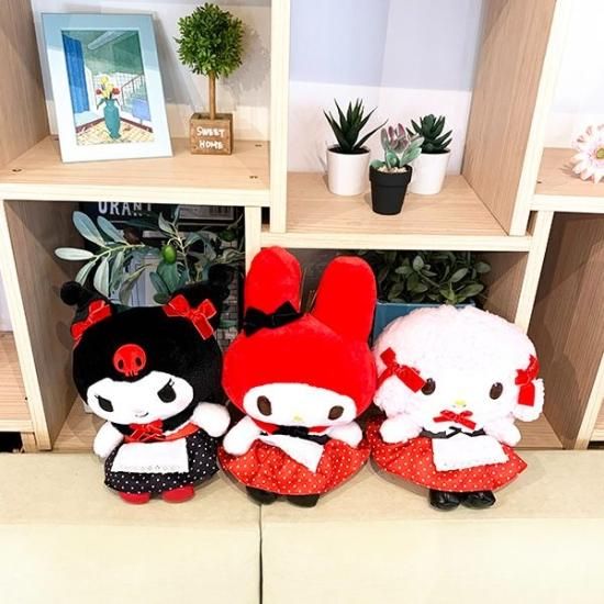 サンリオ クロミ レトロレッド S ぬいぐるみ インテリア ブラック