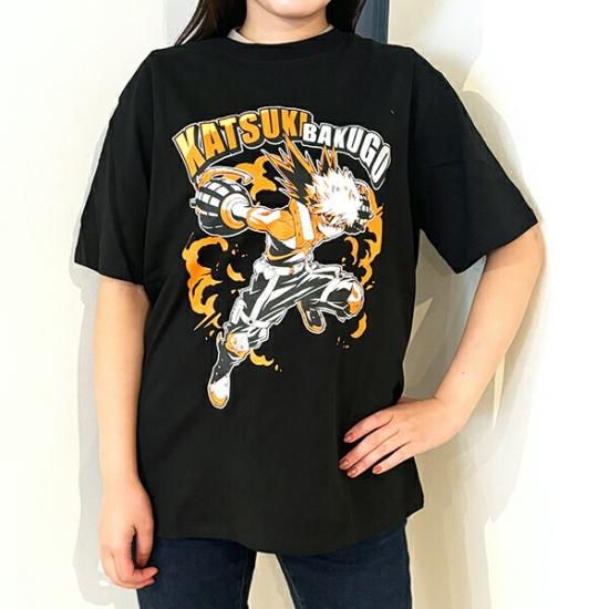 僕のヒーローアカデミア 爆豪 Tシャツ(ブラック) Mサイズ アパレル