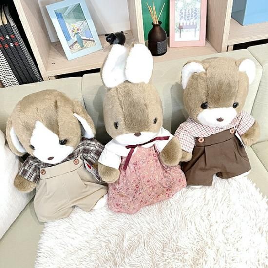 ぬいぐるみ ラッキー L 花柄 ピンク うさぎ『ラッキー・マック