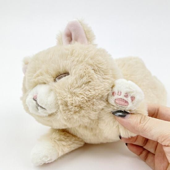 くたっとびより 茶ネコ ミニクッション アームレスト