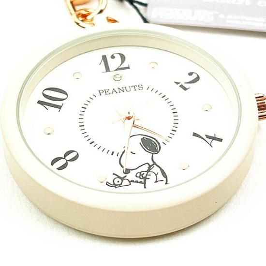 スヌーピー カラーケースキーチェーンウォッチ ホワイト 時計 SNOOPY