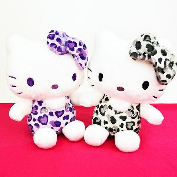 サンリオ ハローキティ ヒョウ柄シリーズ お座りぬいぐるみ モノクロ