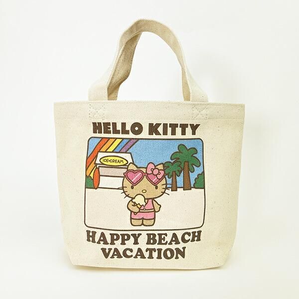 サンリオ ハローキティ 日焼け キティ A4トートバッグ アイボリー Sanrio