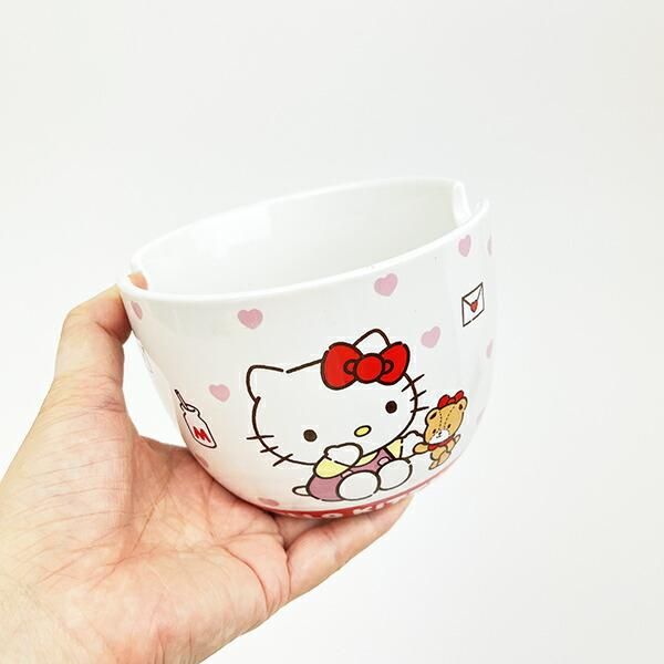 サンリオ ハローキティ 陶器製ボウル箸セット いつもいっしょのお