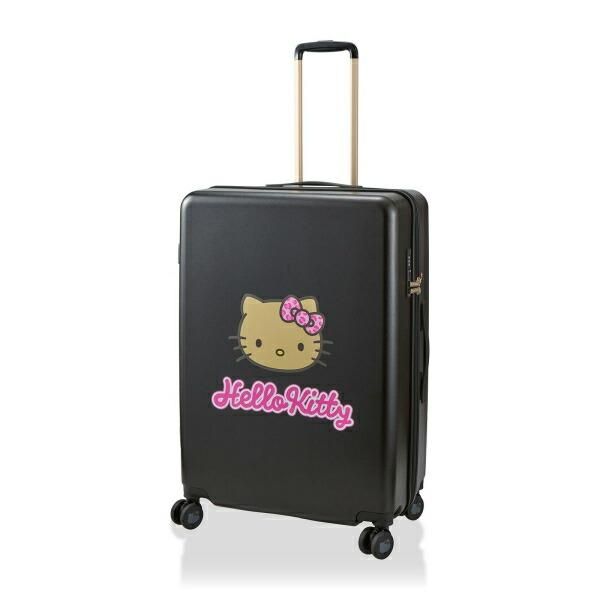 サンリオ 日焼け キティ スーツケース 83L (ブラック) キャリーケース