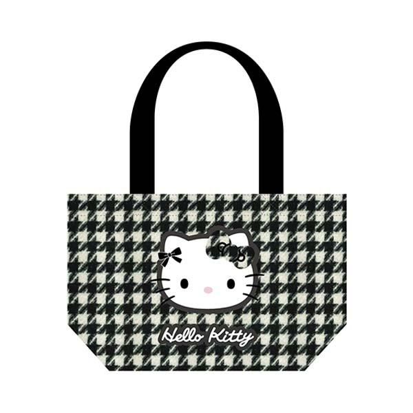 サンリオ ハローキティ 千鳥格子シリーズ ミニトート ブラック 平成
