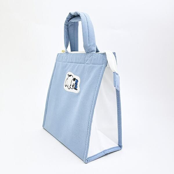 スヌーピー オラフ ランチトートバッグ ブルー アップリケ SNOOPY