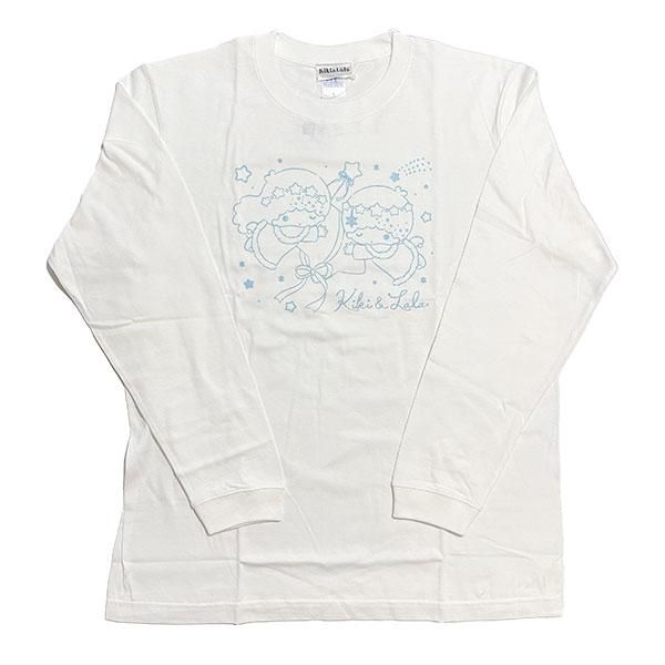 サンリオ キキララ ロングTシャツ(星空レトロ) ホワイト 長袖 アパレル