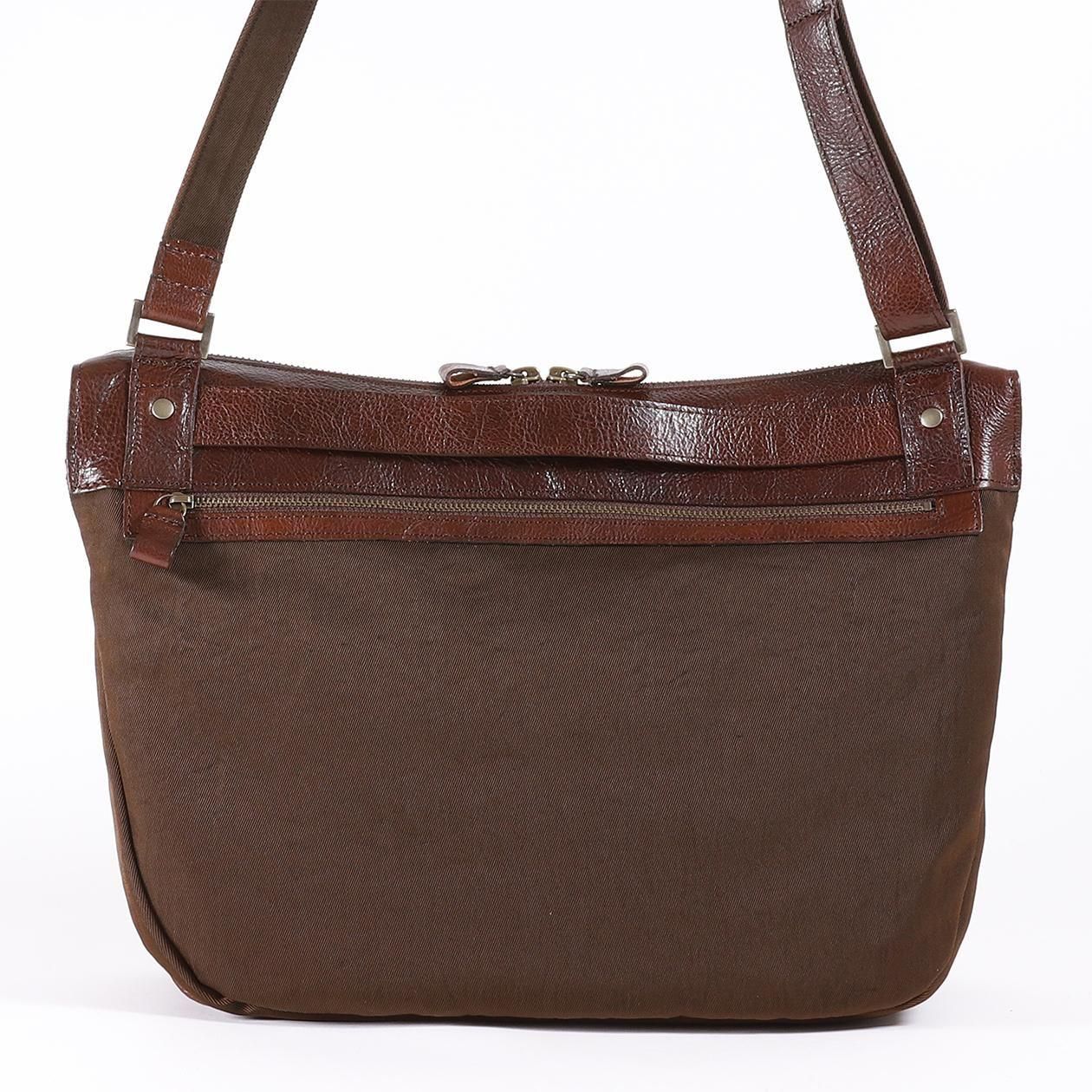 本革ナイロンコンビ ショルダーバッグ大サイズ | 6529R - B.stuff