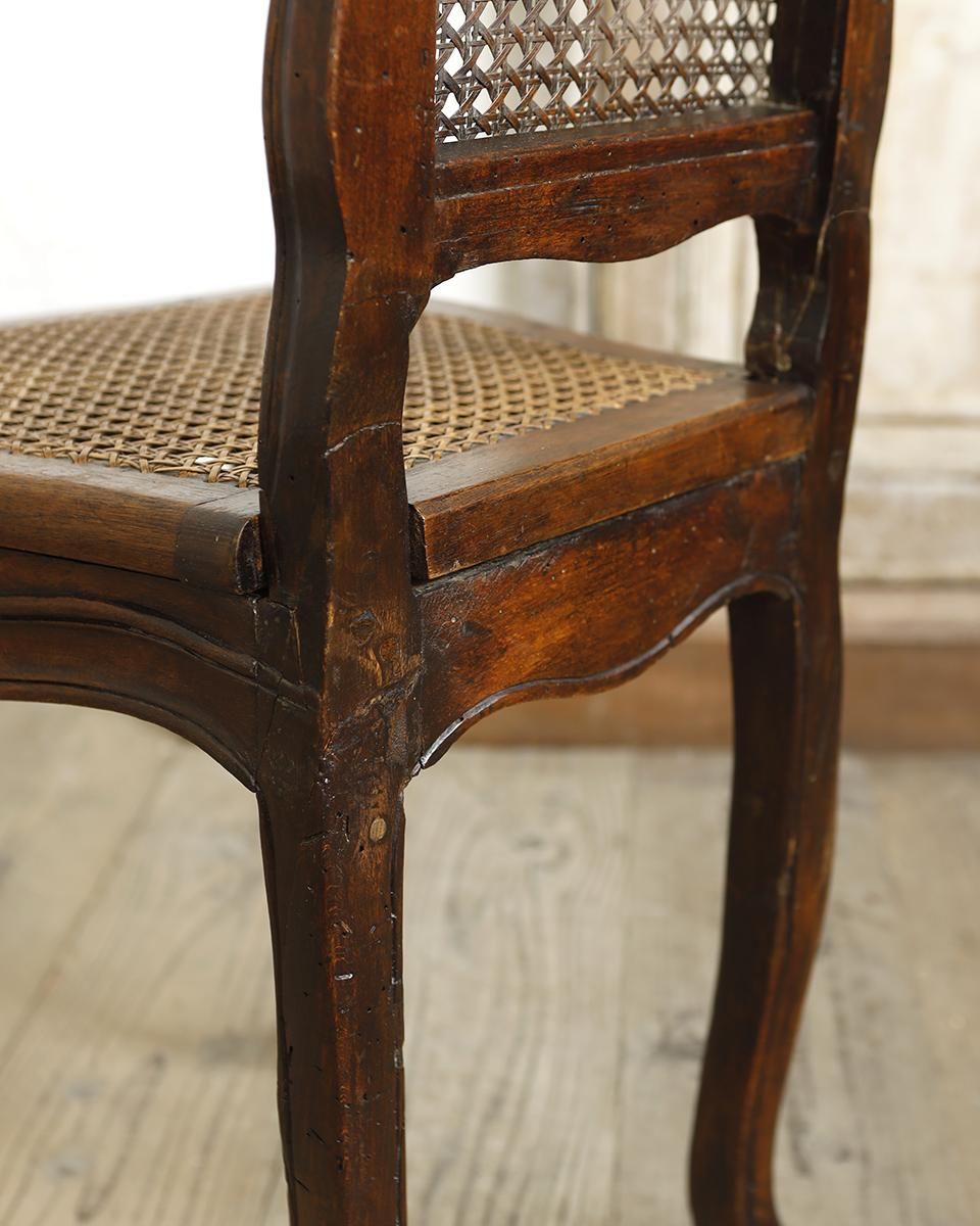 フランスアンティーク ラタンチェア.22 ダイニングチェア 籐編みチェア