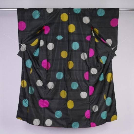 銘仙着物 水玉模様 -Akarie