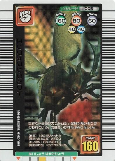 甲虫王者 ムシキング エレファスゾウカブト 005 - トレーディング