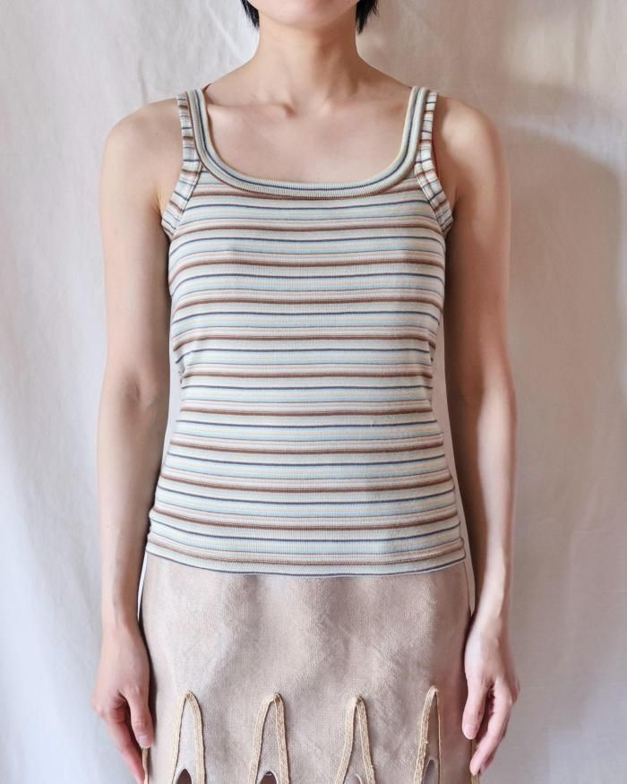 FUMIKA_UCHIDA MULTICOLOR STRIPE CAMISOLE