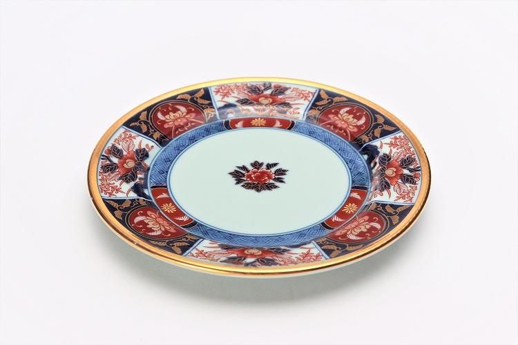 瀬兵窯 古伊万里金彩牡丹 ケーキ皿