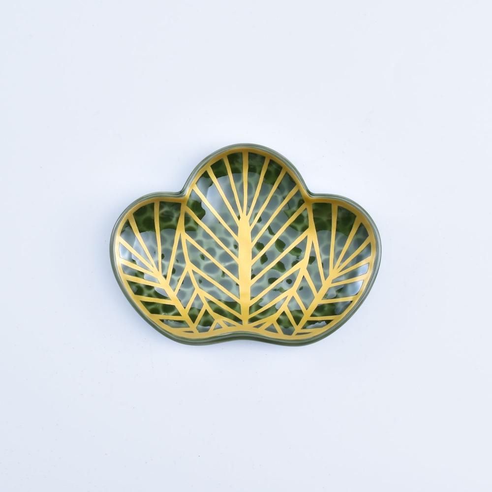 茶緑金 松葉形銘々皿 - 有田焼のまるぶんオンラインストア｜おしゃれな