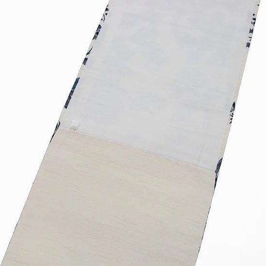 特選プレタ】小千谷紬 更紗文様 染め九寸名古屋帯（大新織物）