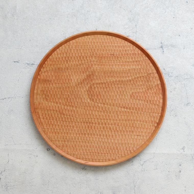 高塚和則 一人膳（大） はちのす彫り 高塚和則 一人膳（丸・はちのす彫り）