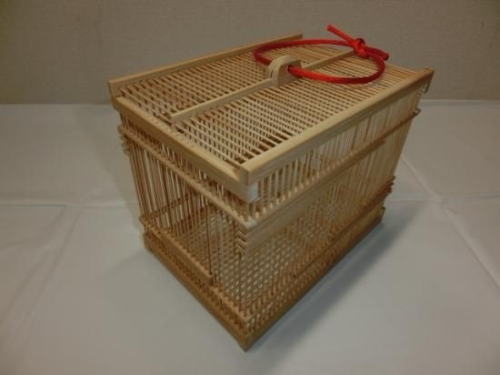 竹製虫かご（大）白 - 鳴く虫研究社 | スズムシ マツムシ キリギリス 通販