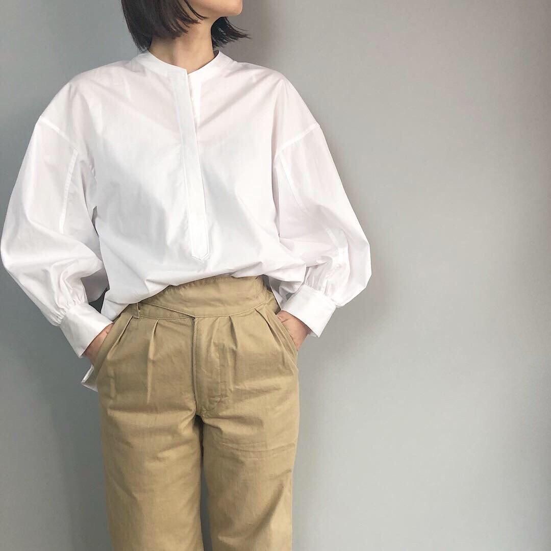 SINMEボリュームシャツホワイト - Pale Jute